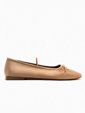 Zara Satin Ballet Flat with Bow